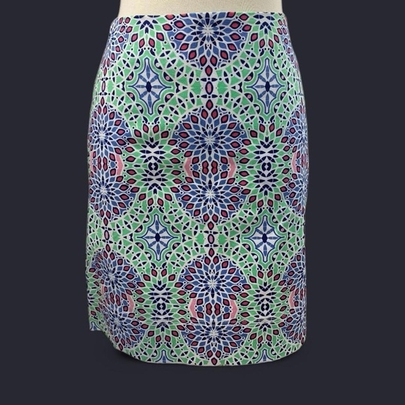 Talbots A-Line Skirt | Size 14 | Medallion Damask Print | Excellent Condition - Picture 1 of 5